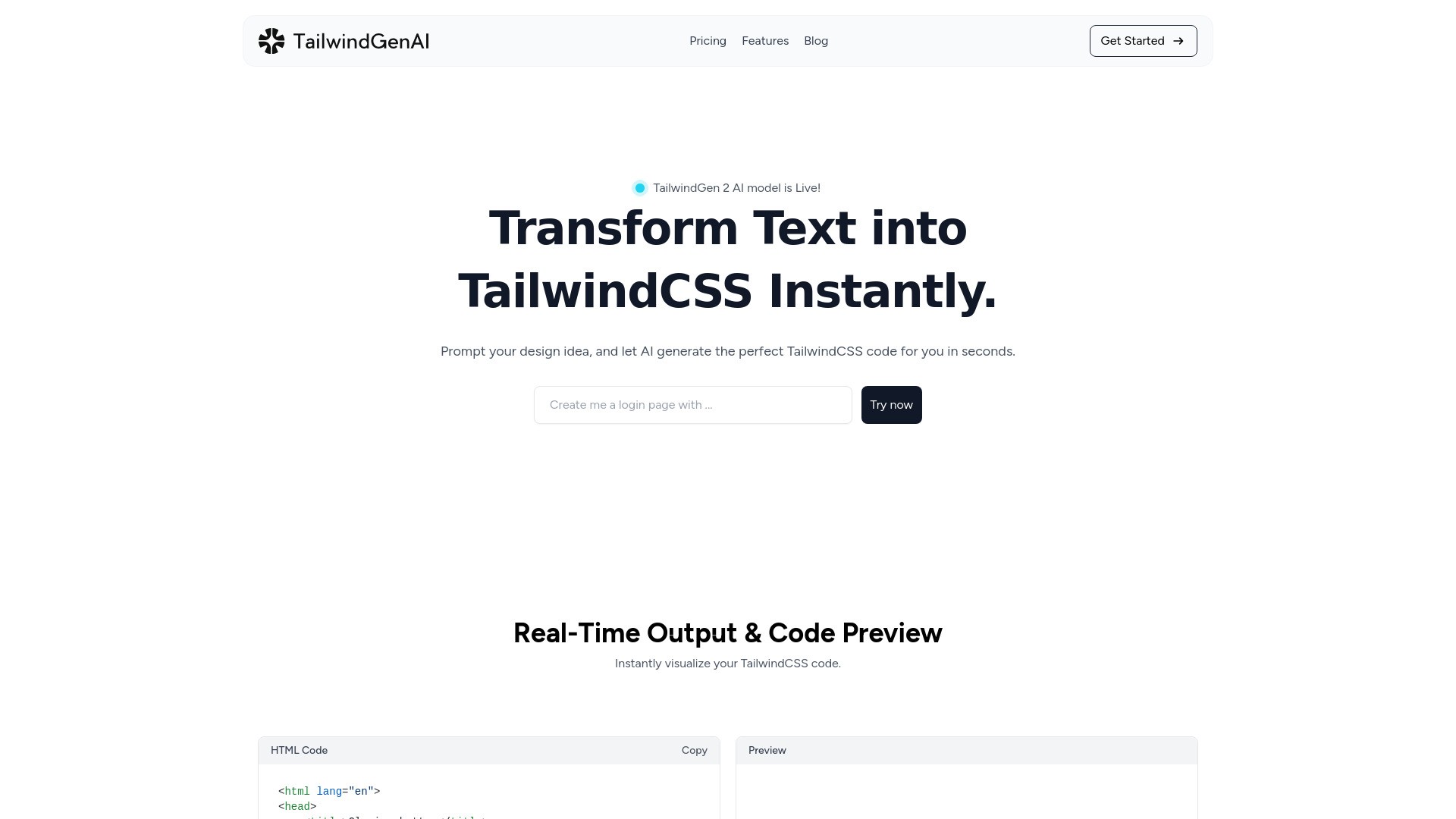 TailwindGenAI 截图