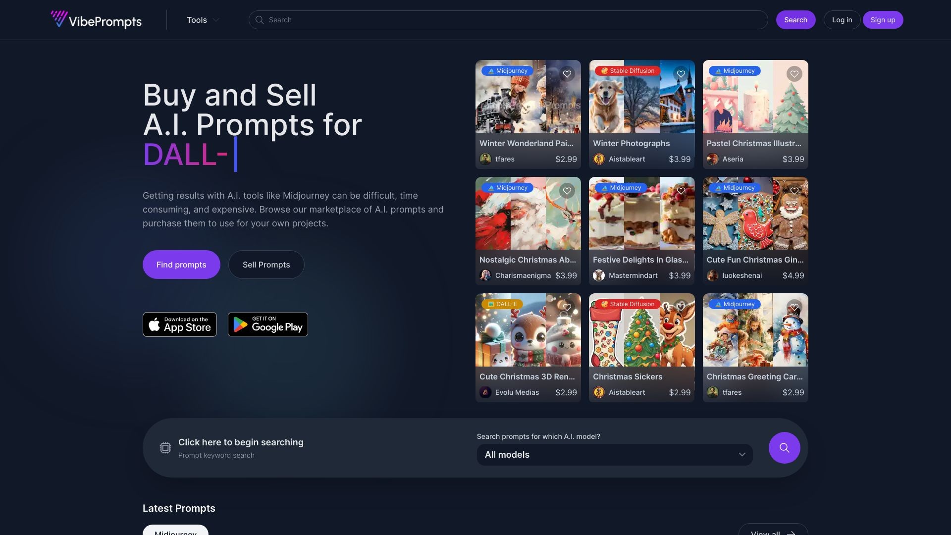 VibePrompts.com 截图