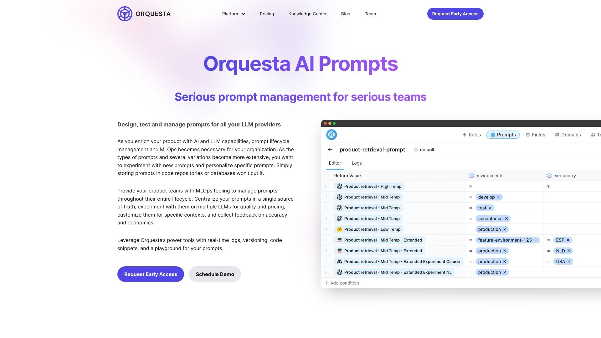 Orquesta AI Prompts 截图