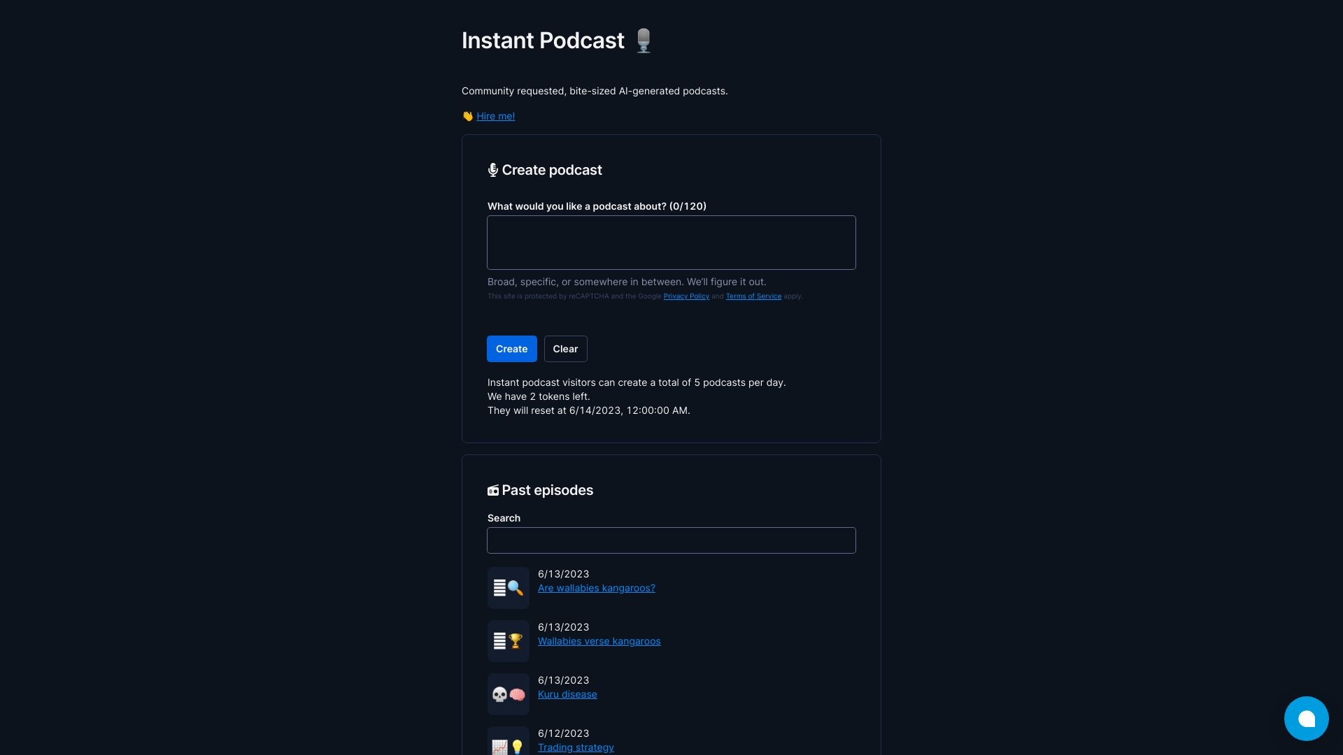Instant Podcast 截图
