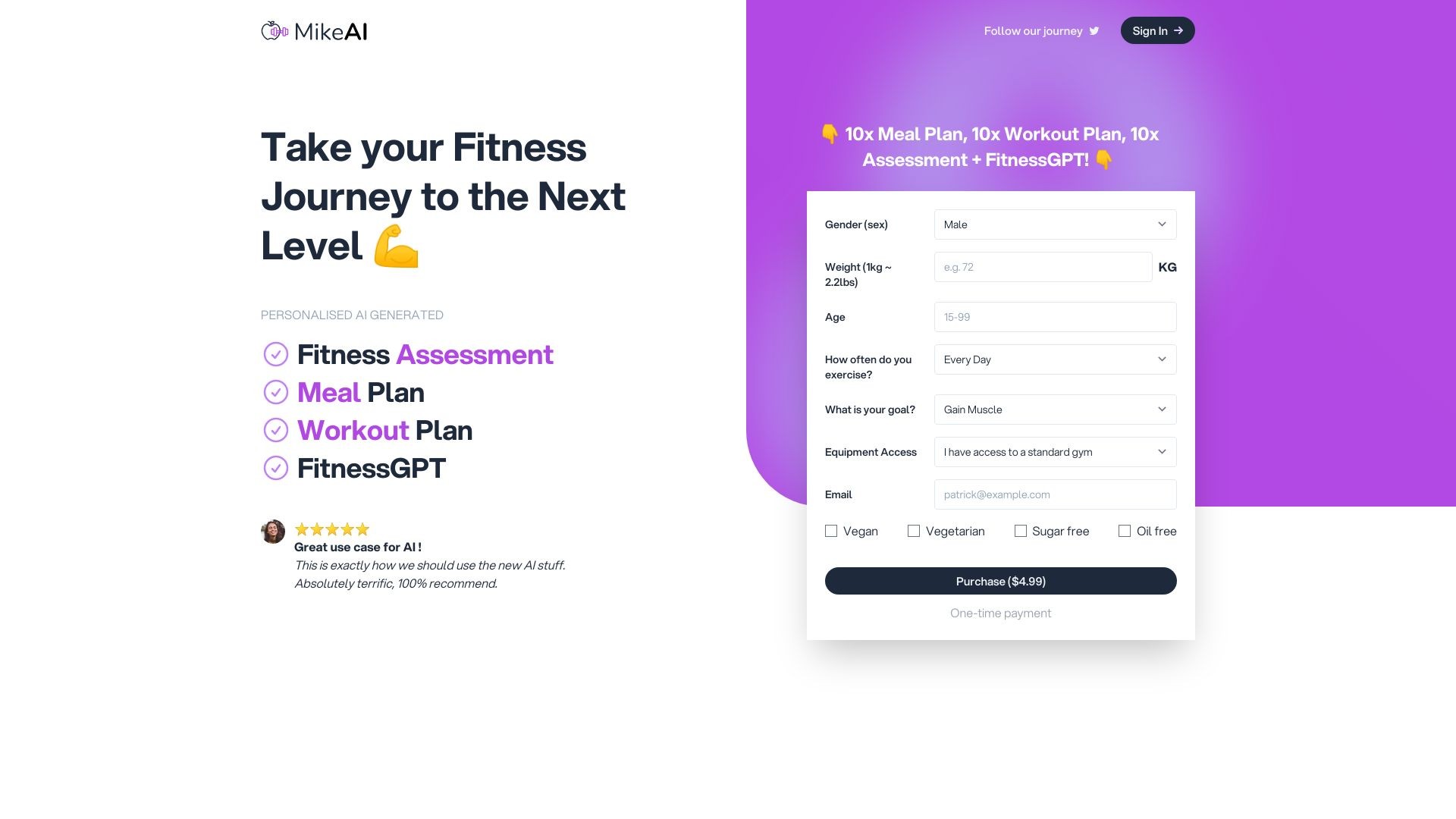 MikeAI - Personalized AI Fitness Coach 截图
