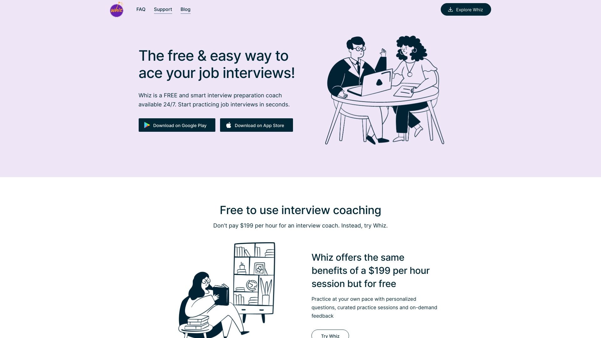 Whiz: AI Job Interview Prep 截图