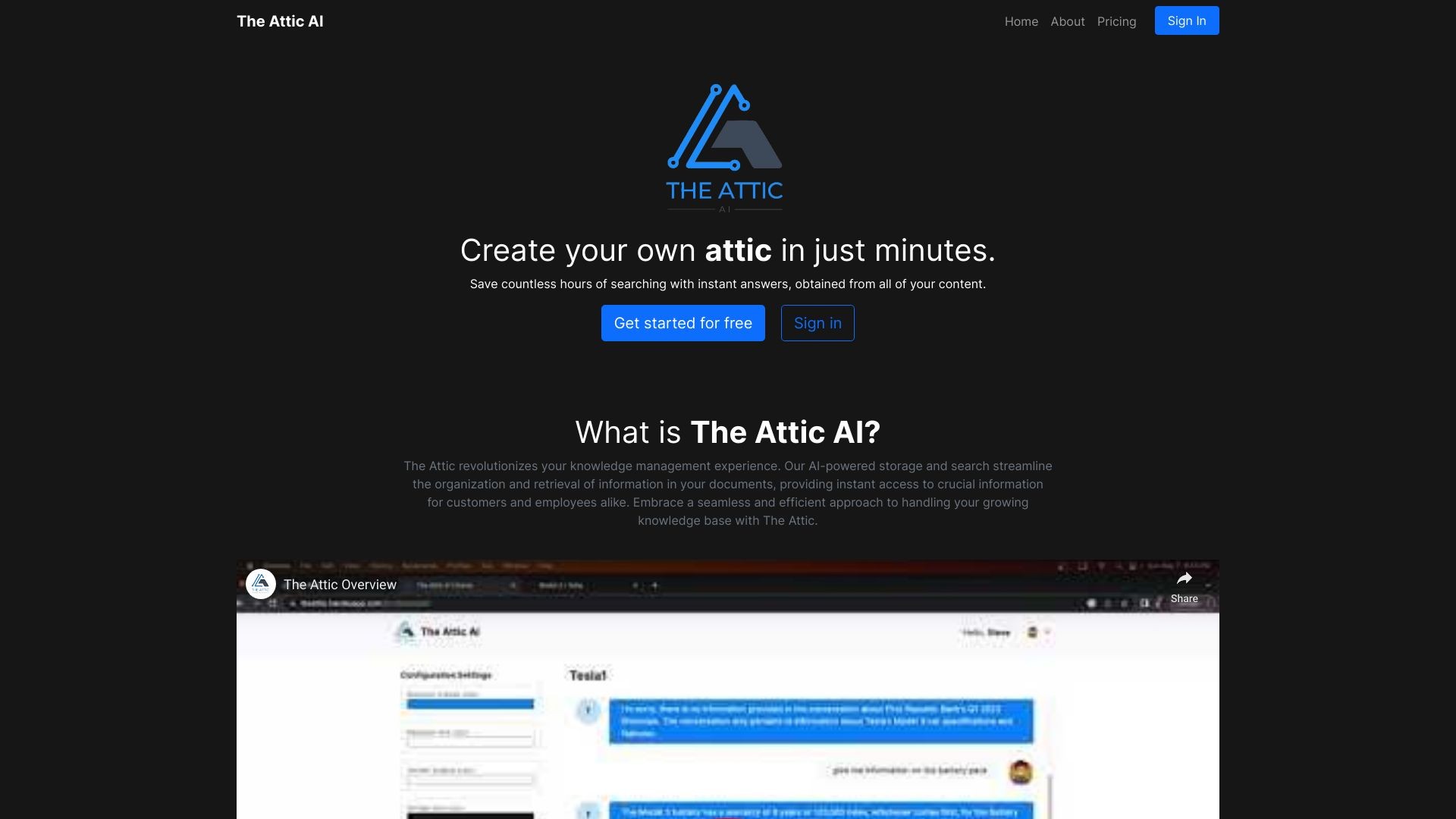 The Attic AI 截图