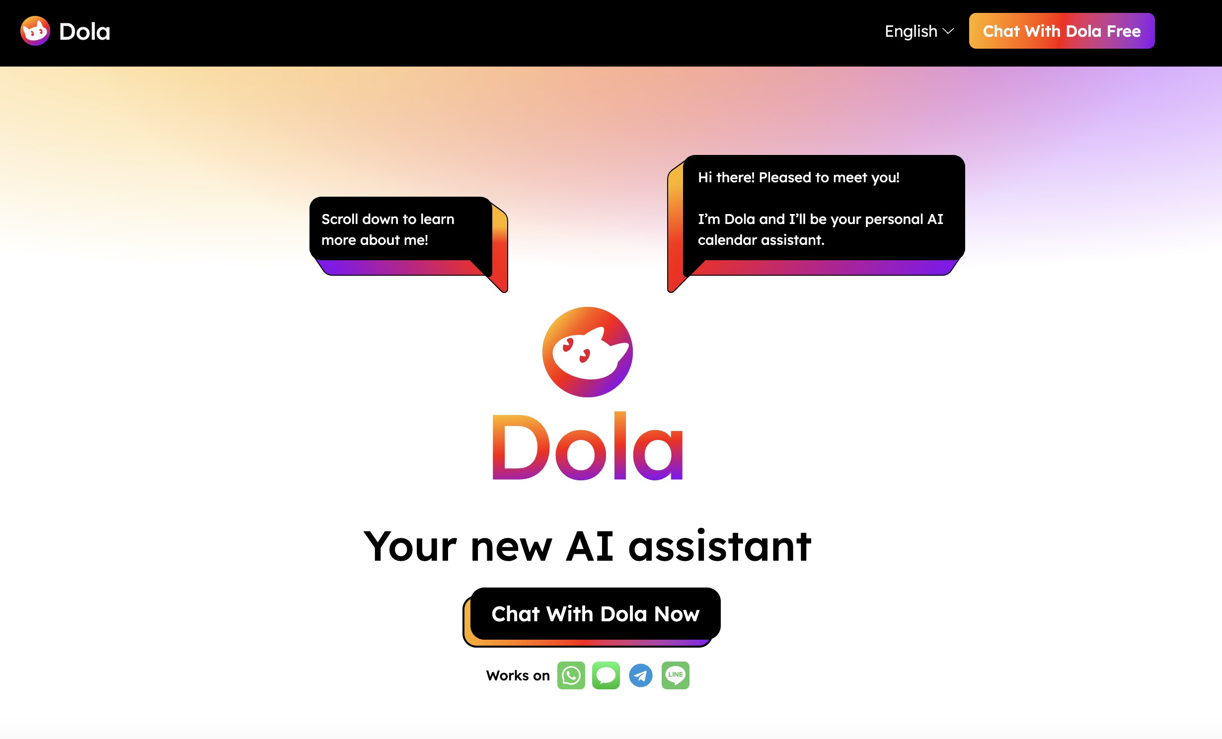 Dola: AI Calendar Assistant 截图