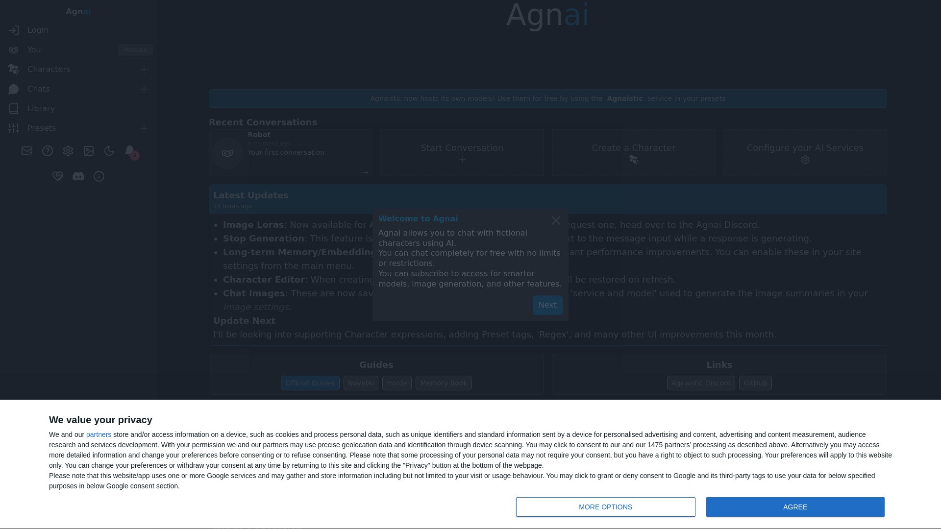 Agnaistic-agnai chat 截图