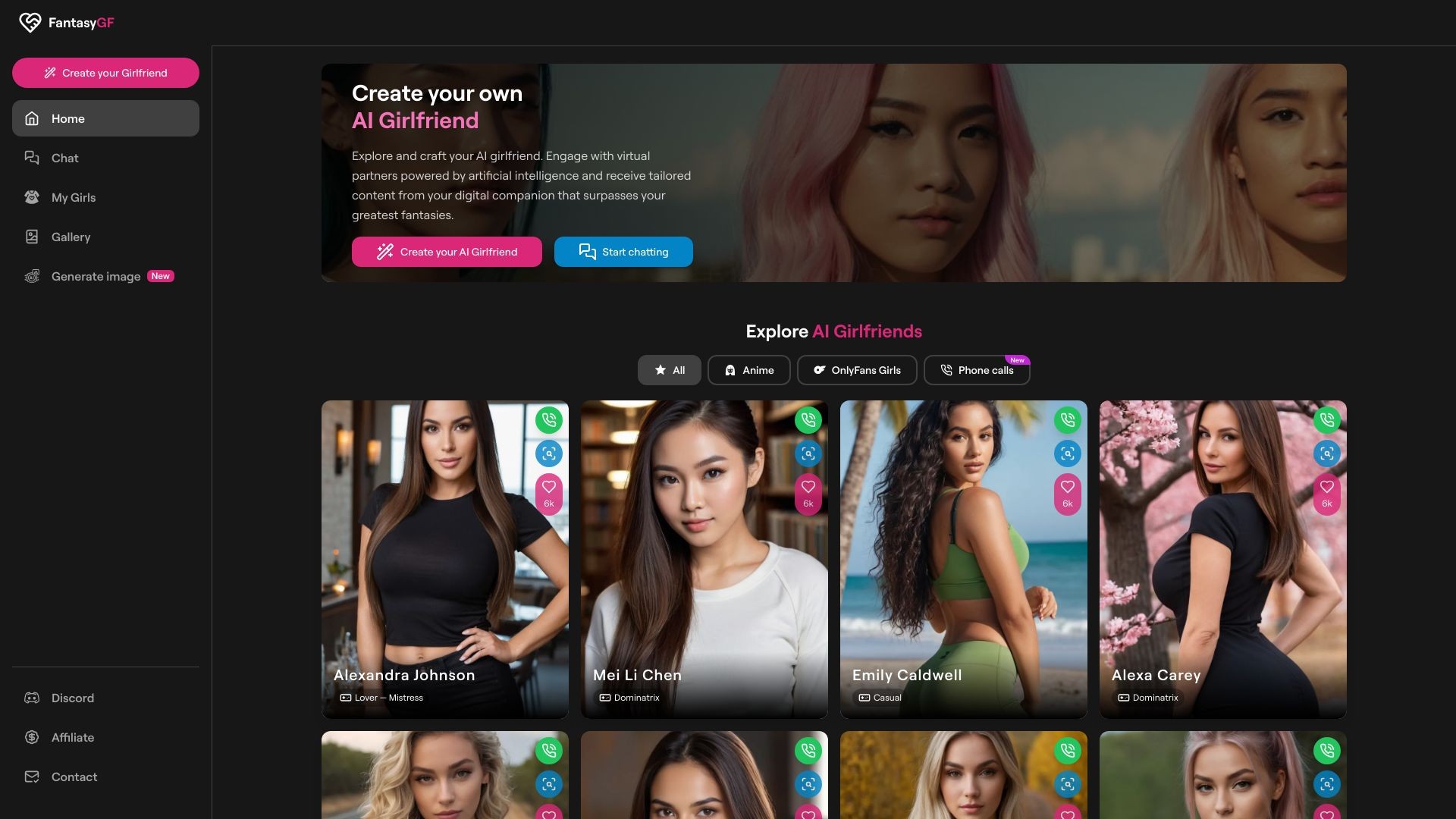 FantasyGF - AI Girlfriend Generator 截图