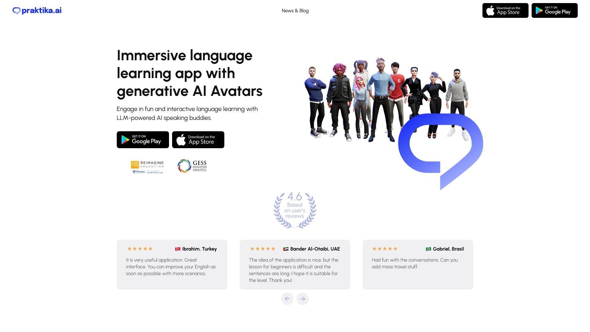 ChatGPT English Praktika App 截图