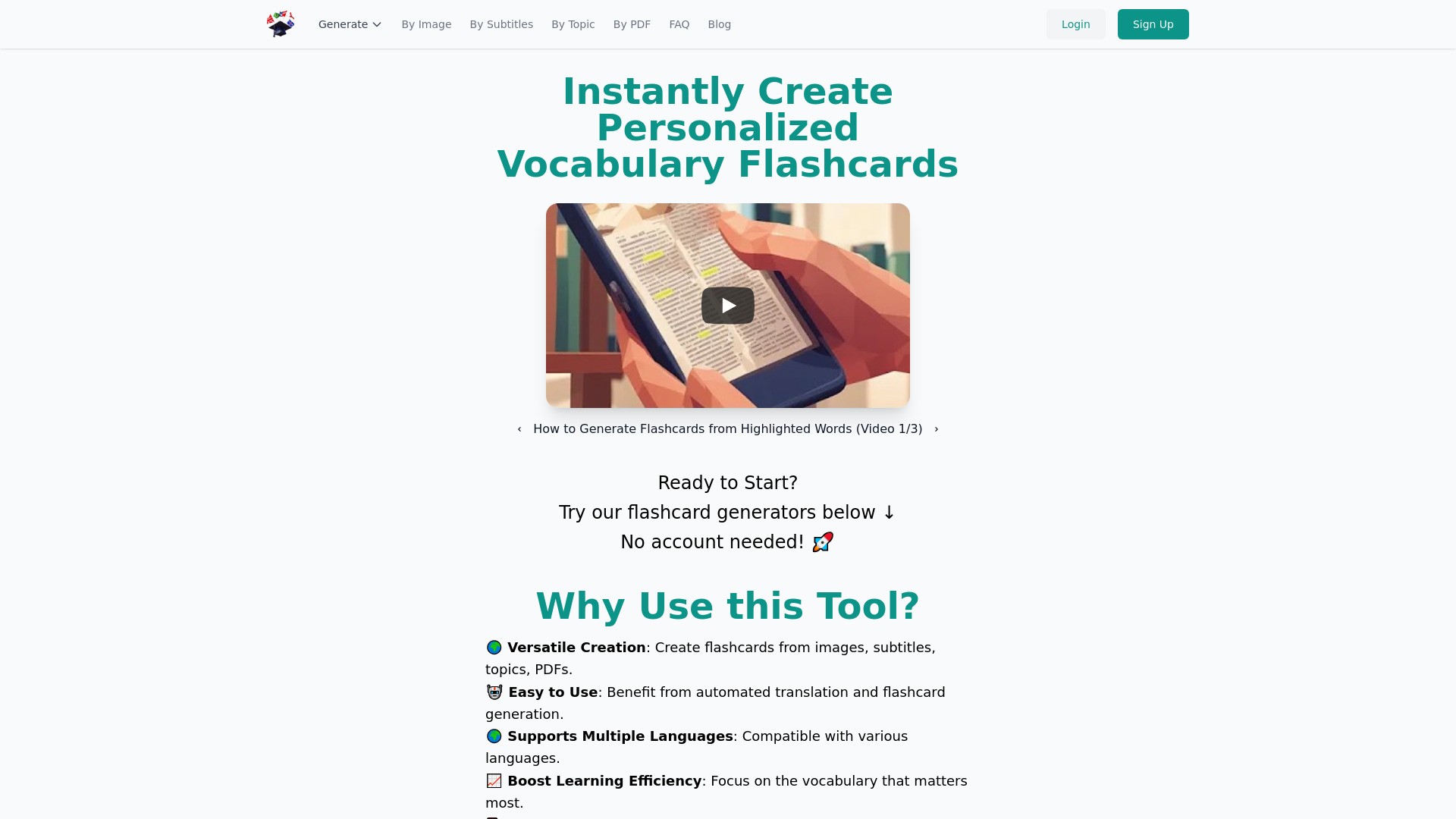 VocabGenerator.com 截图