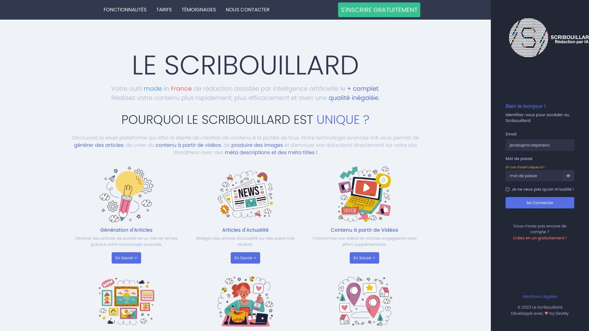 Le Scribouillard - Rédaction SEO par IA 截图
