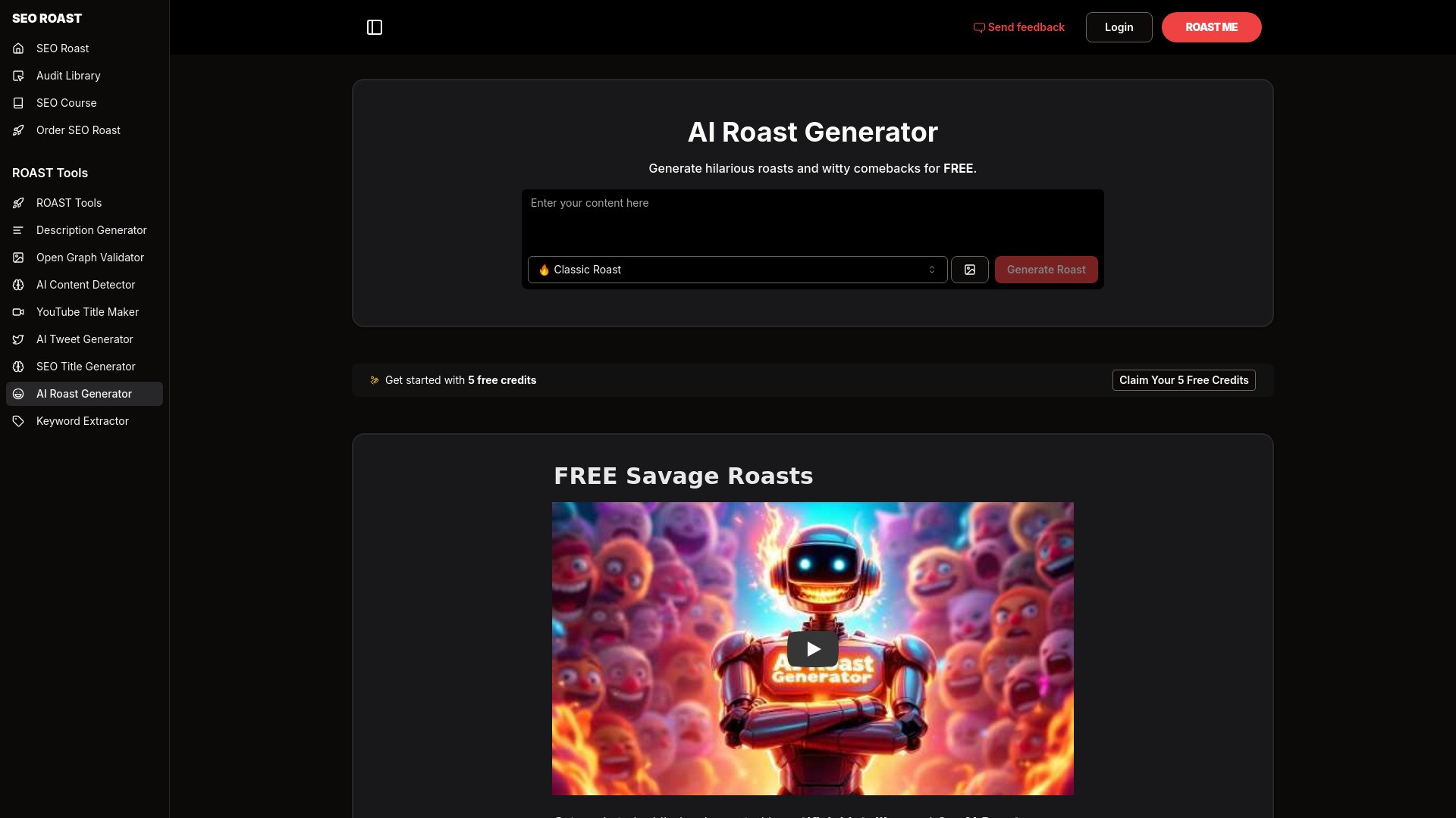 AI Roast Generator 截图