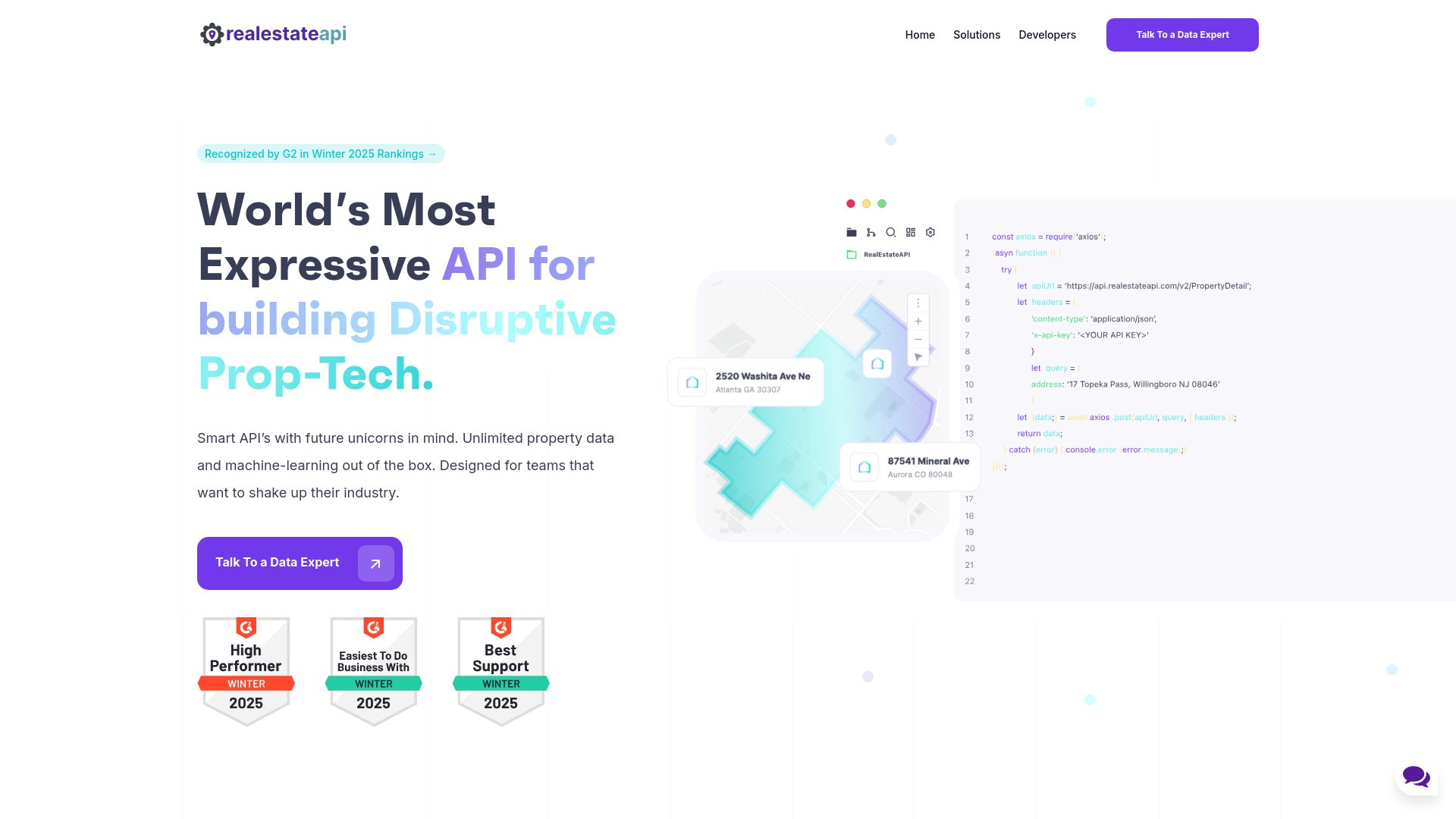 RealEstateAPI.com 截图