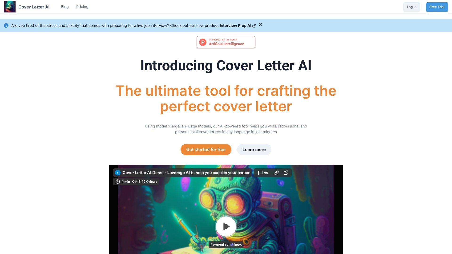 Cover Letter AI 截图