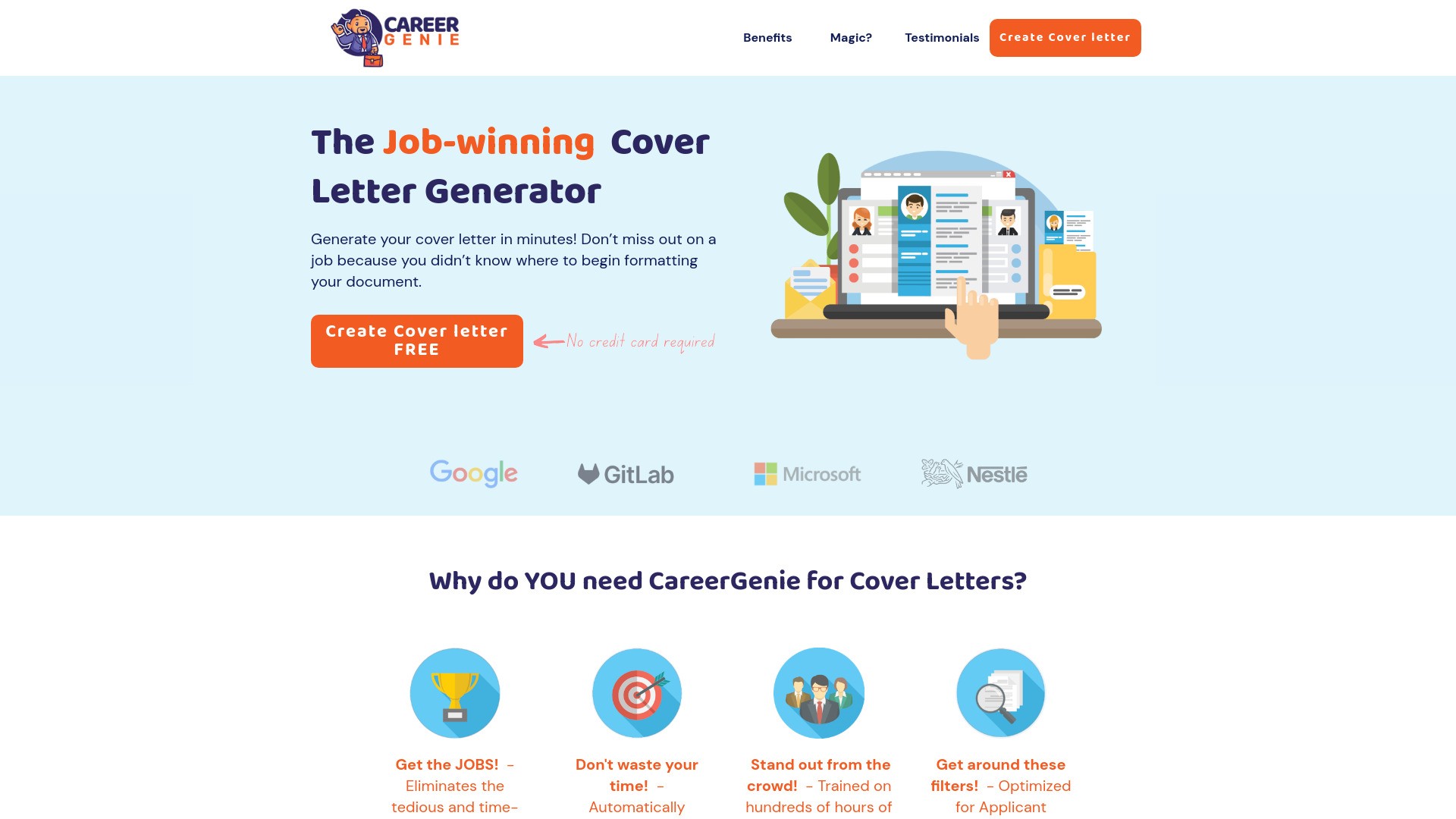 CareerGenie.io 截图