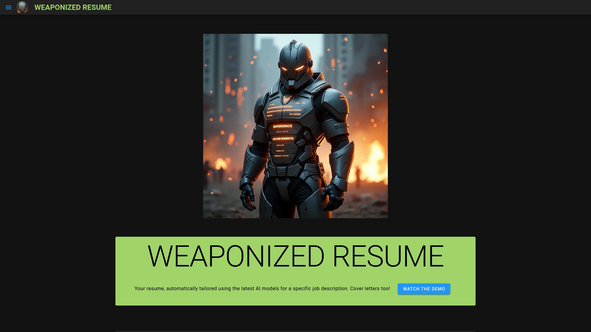 WEAPONIZED RESUME 截图