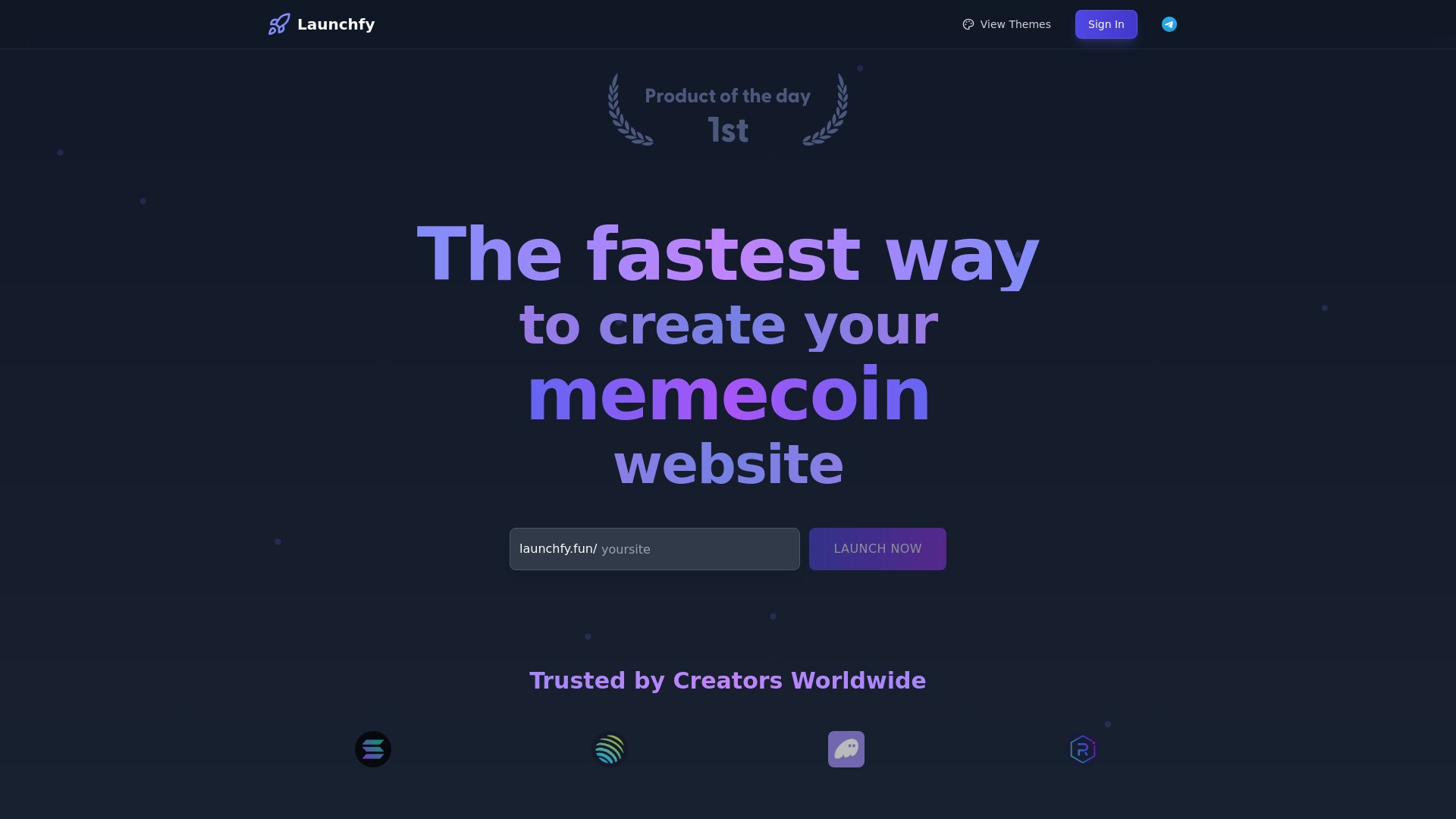 LaunchFy - AI MemeCoin Website Creator 截图