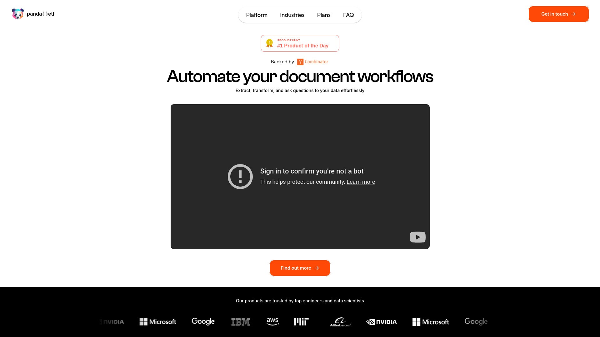 panda{·}etl (YC W24) 截图