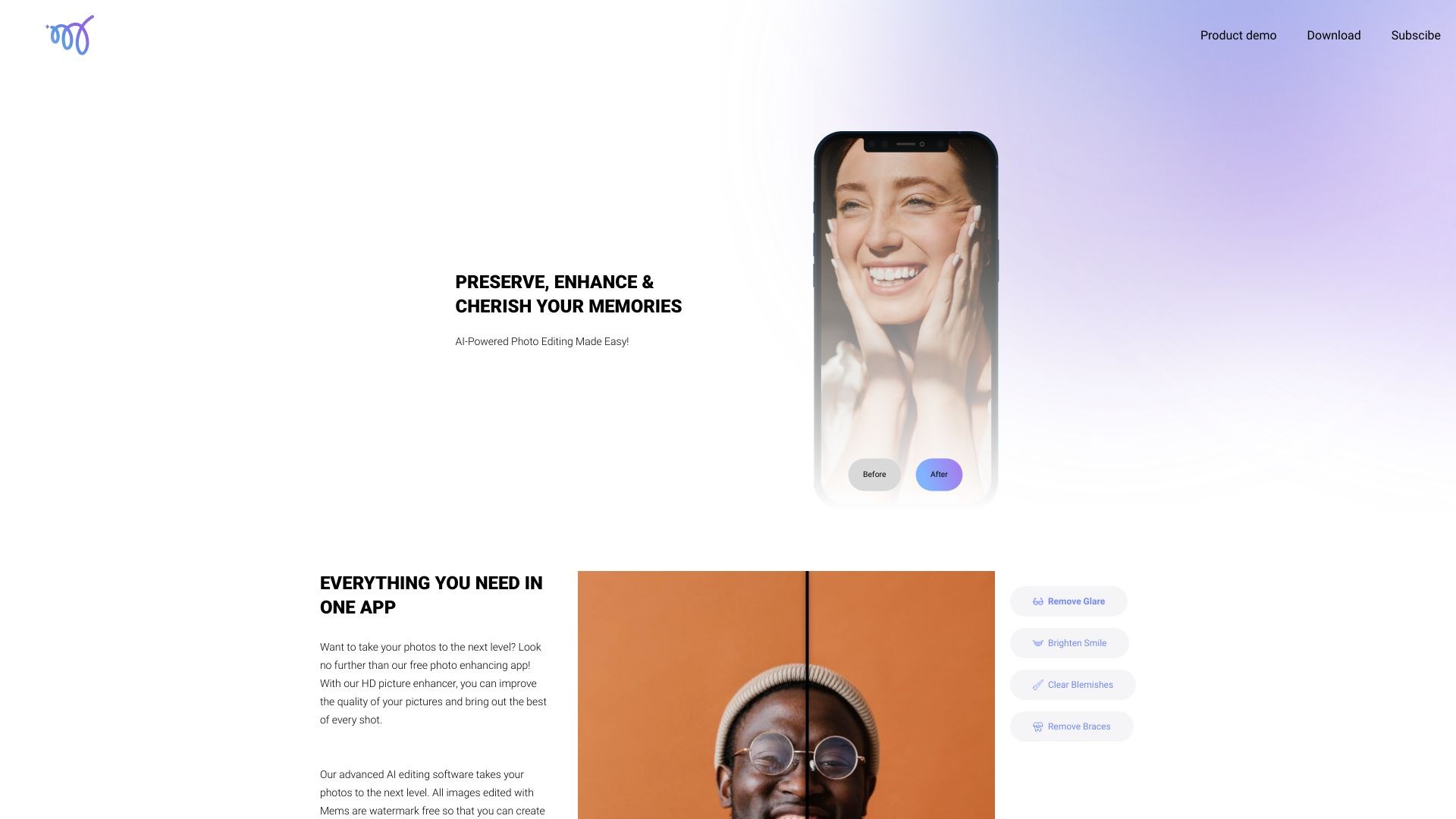 Mems AI Photo Enhancer 截图