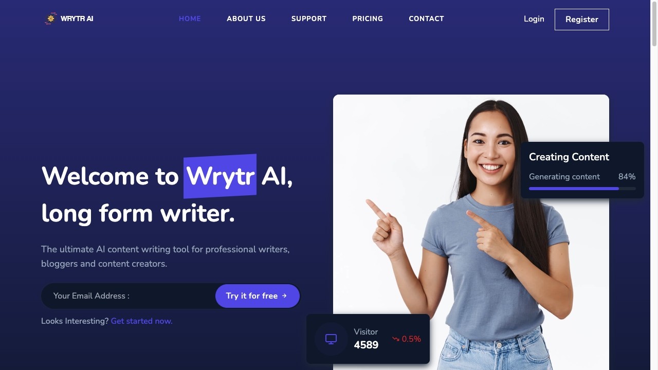 Wrytr AI 截图