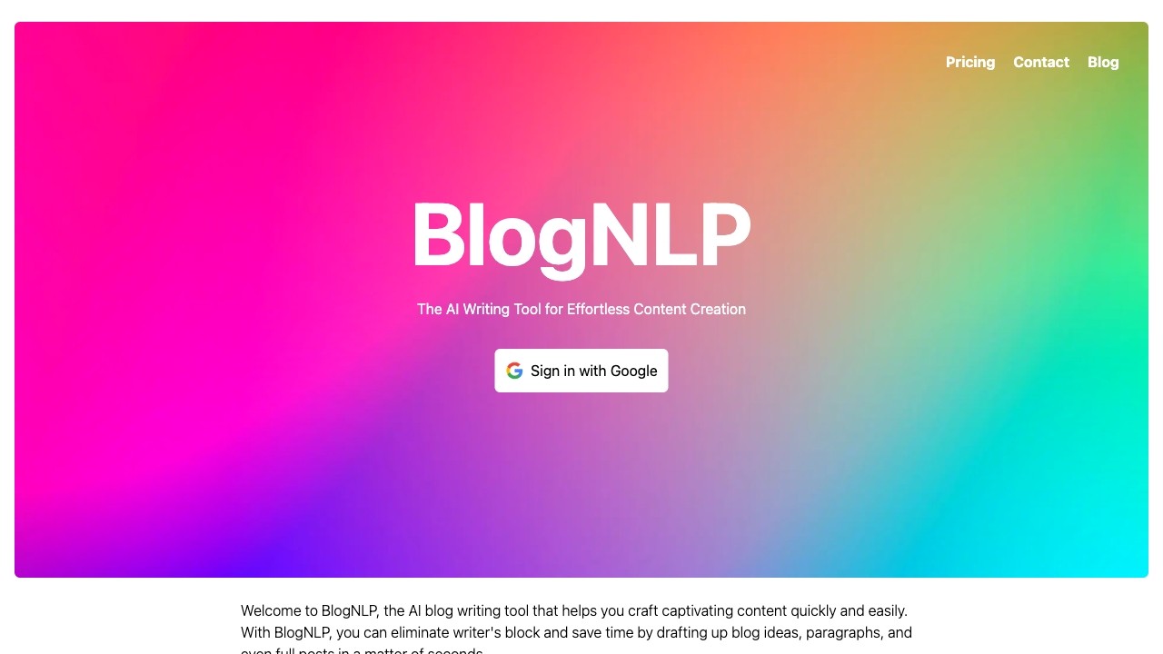 BlogNLP 截图