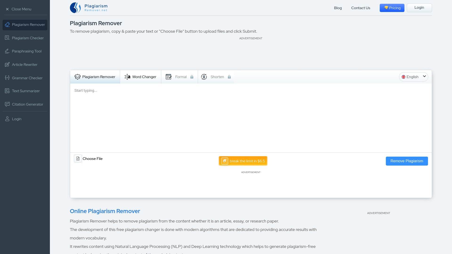 Plagiarism Remover 截图