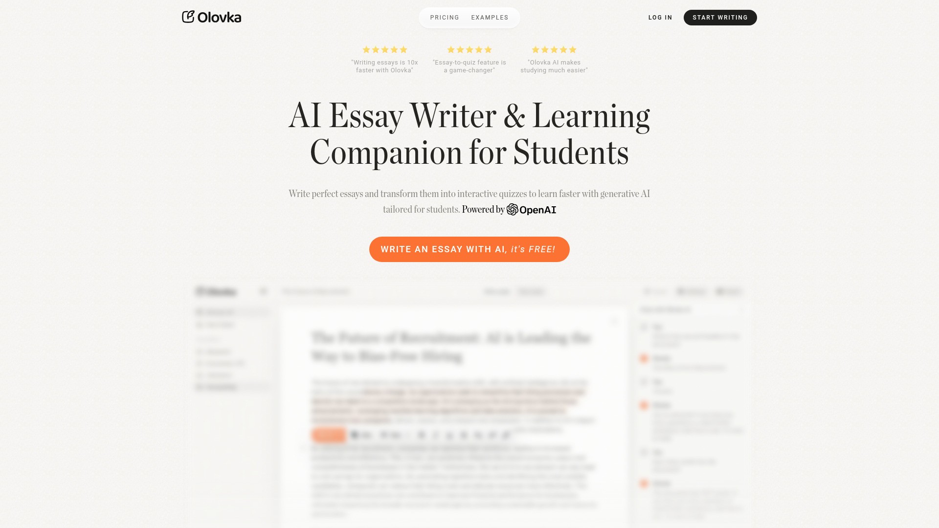 Olovka: AI Essay Writer 截图