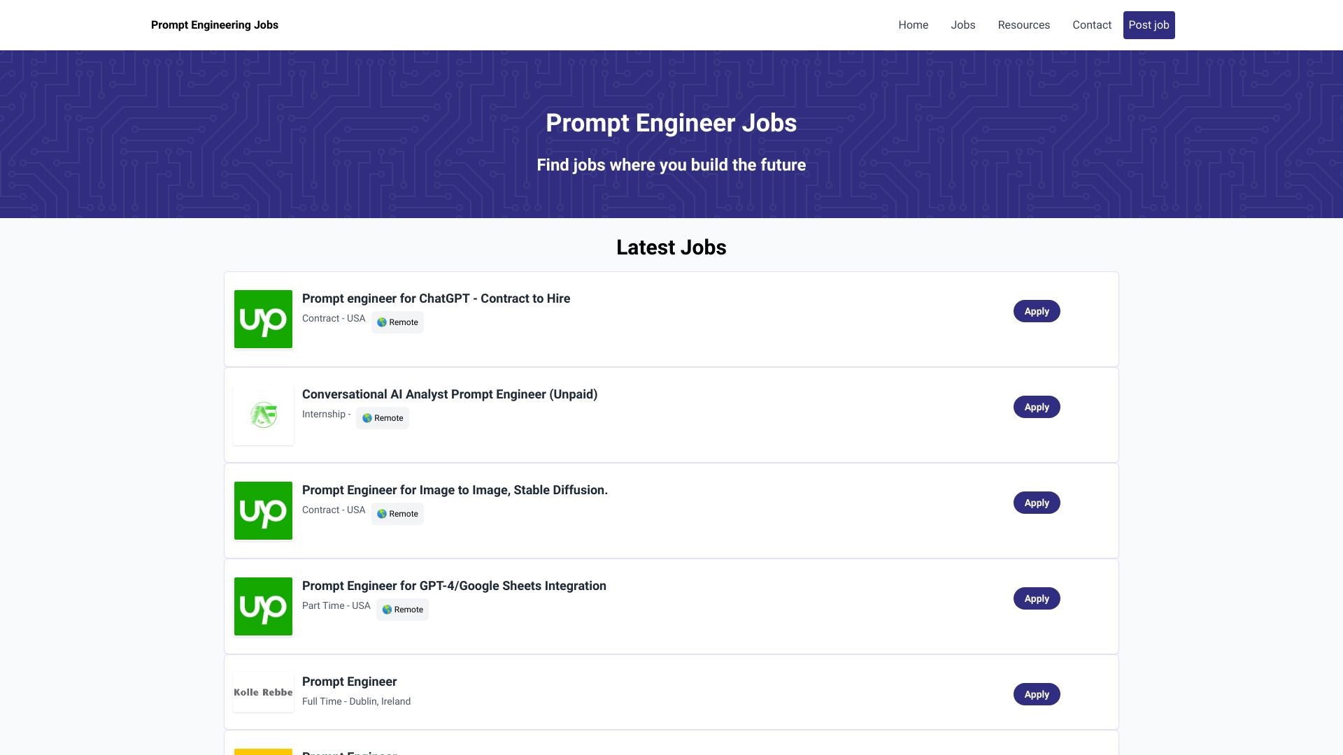 Prompt Engineering Jobs 截图