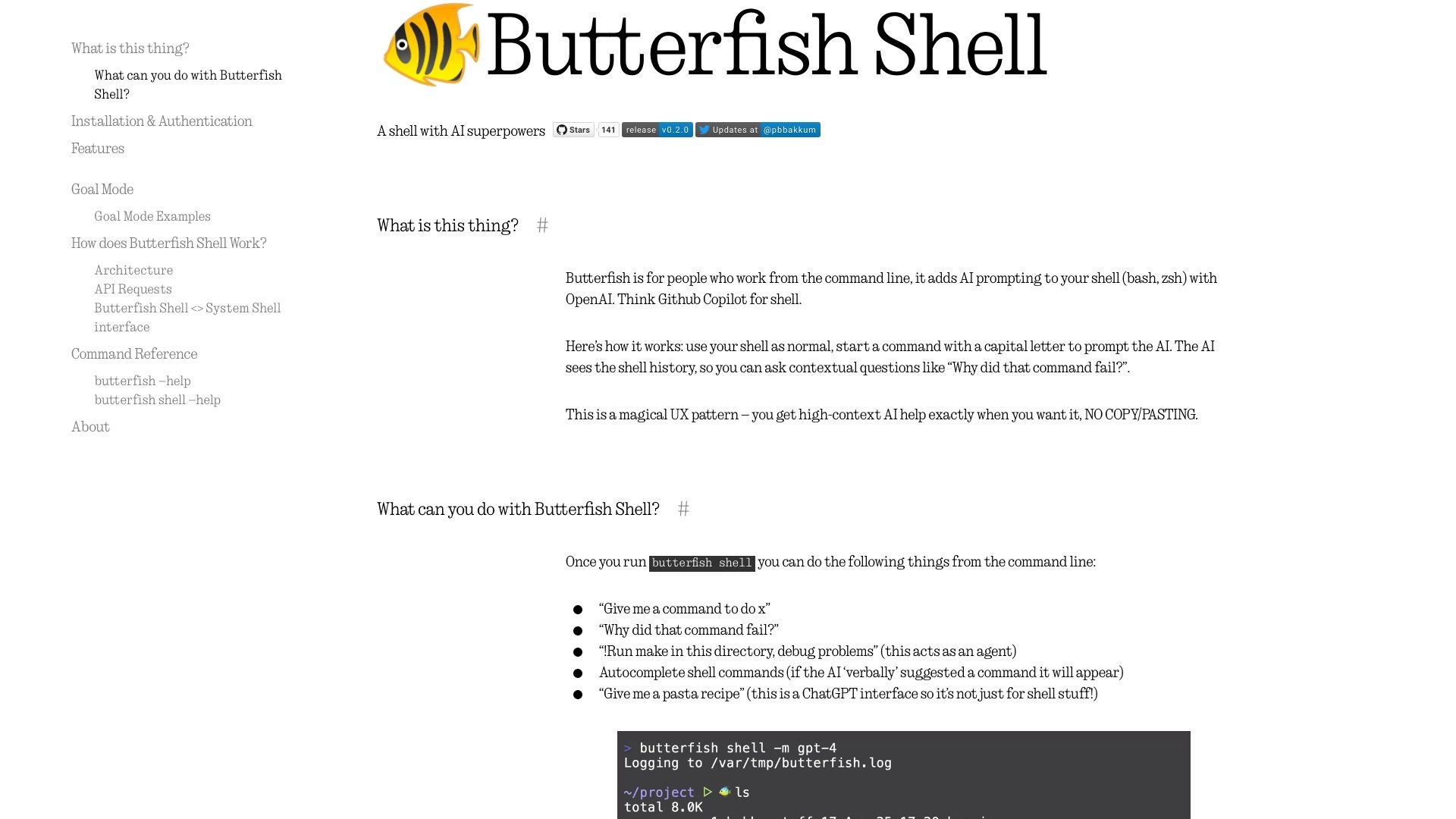 Butterfish Shell 截图