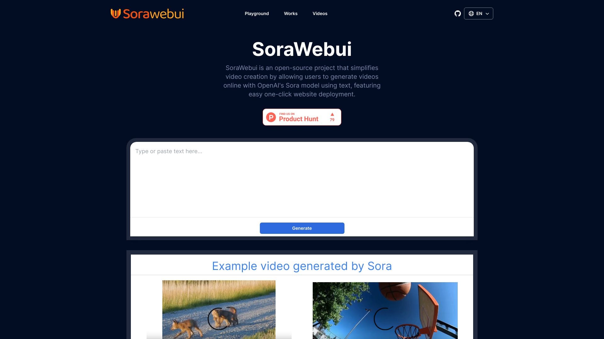 SoraWebui 截图