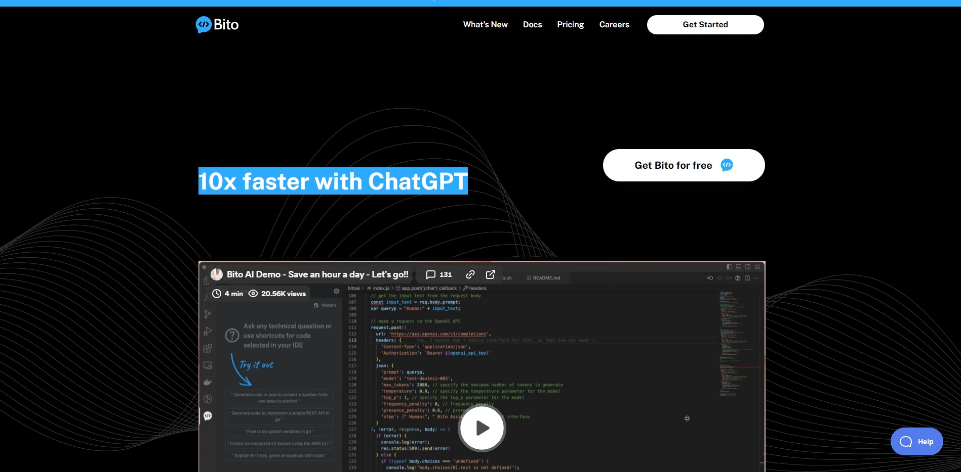 Bito AI: Bring ChatGPT to your IDE for devs 截图