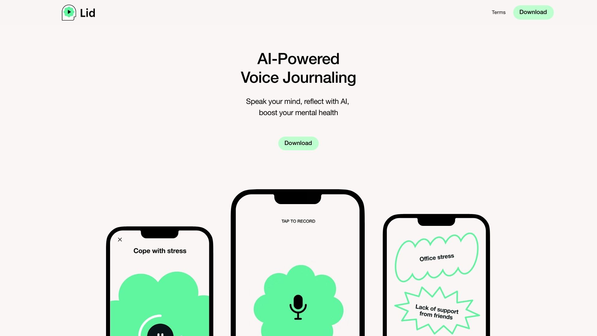 LID: AI-Powered Voice Journaling 截图