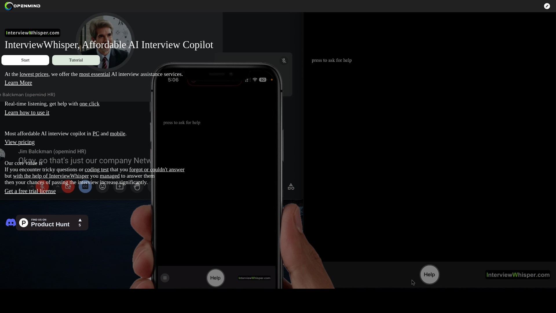 Interview Whisper 截图