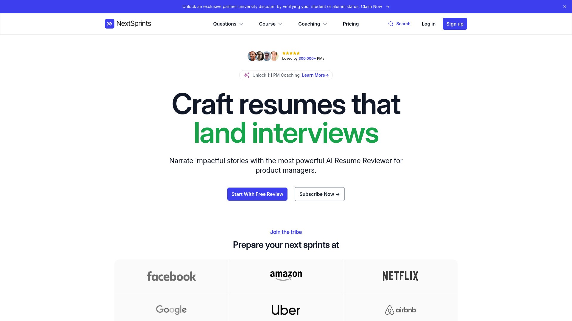 NextSprints Resume Reviewer 截图