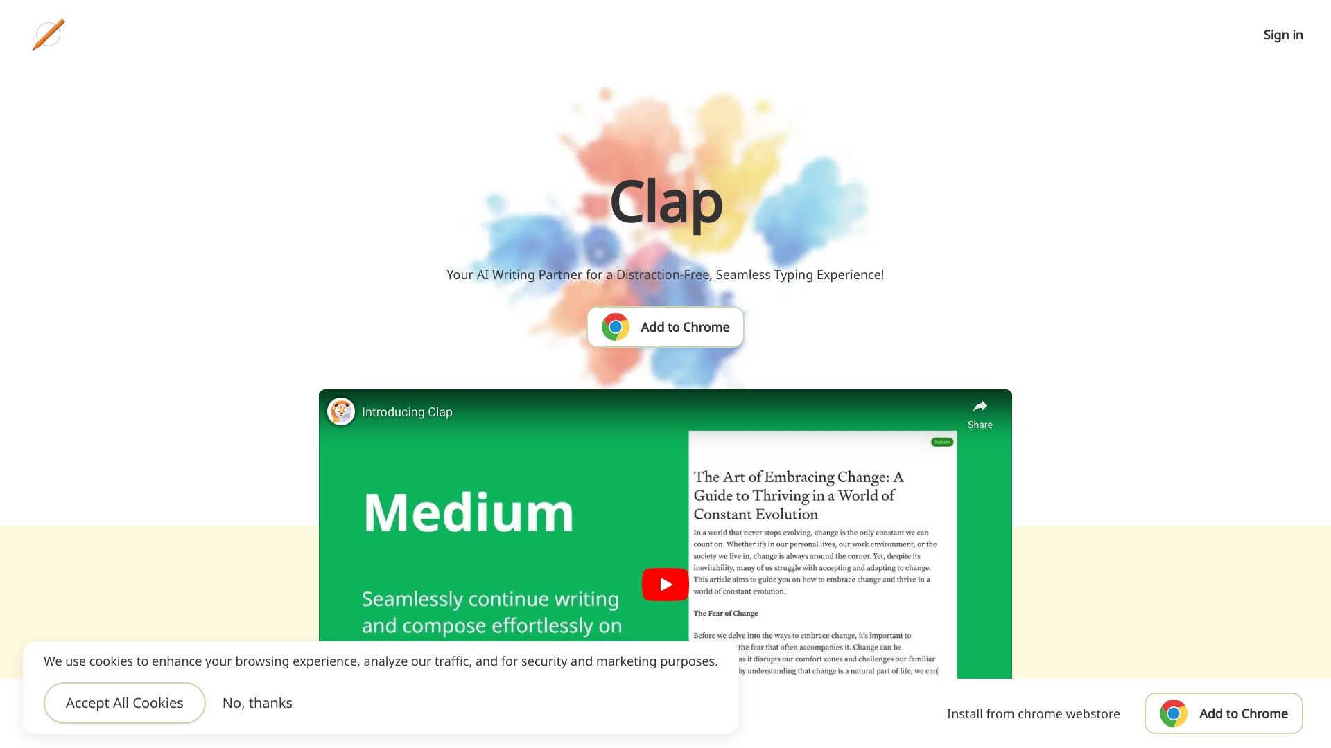 Clap 截图