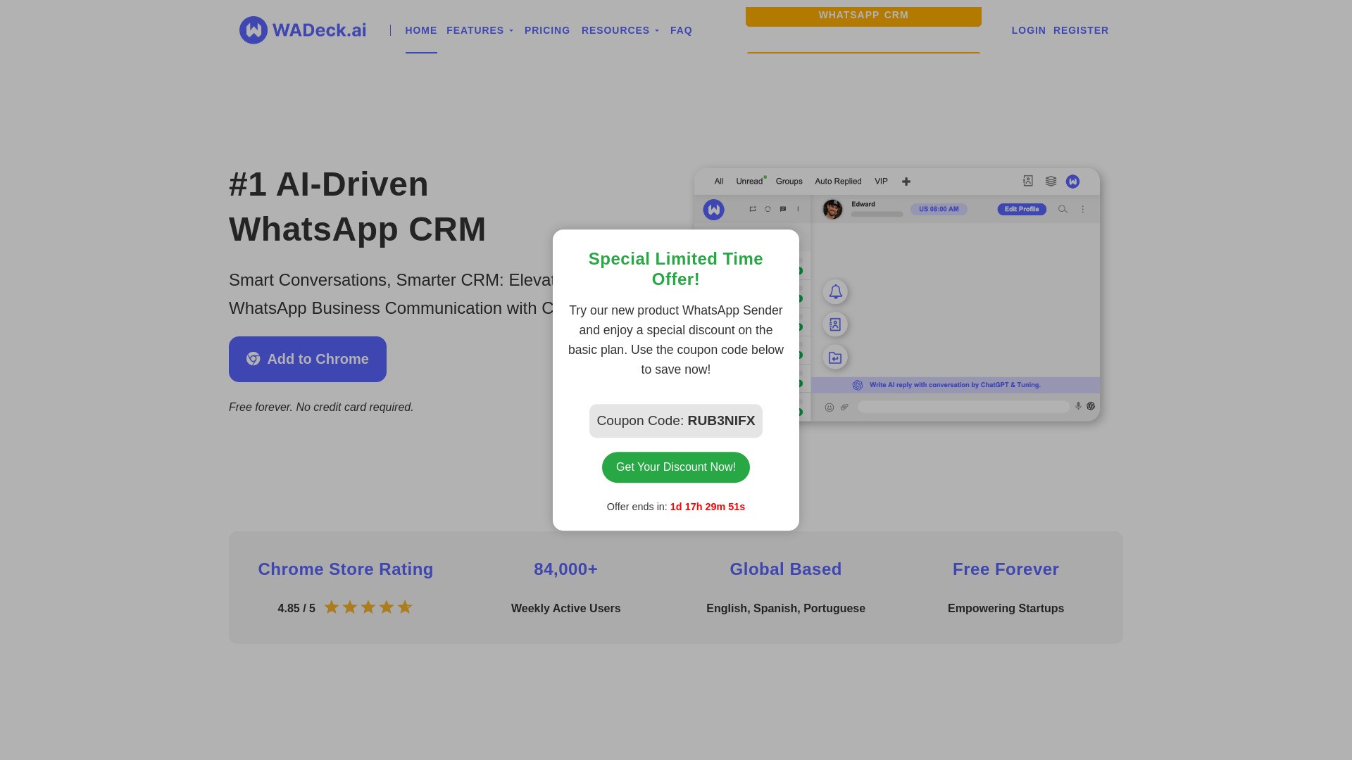 WADeck - AI Driven WhatsApp CRM 截图