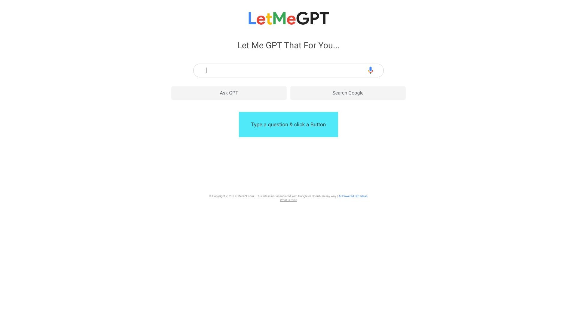LMGTFY + GPT = LetMeGPT 截图