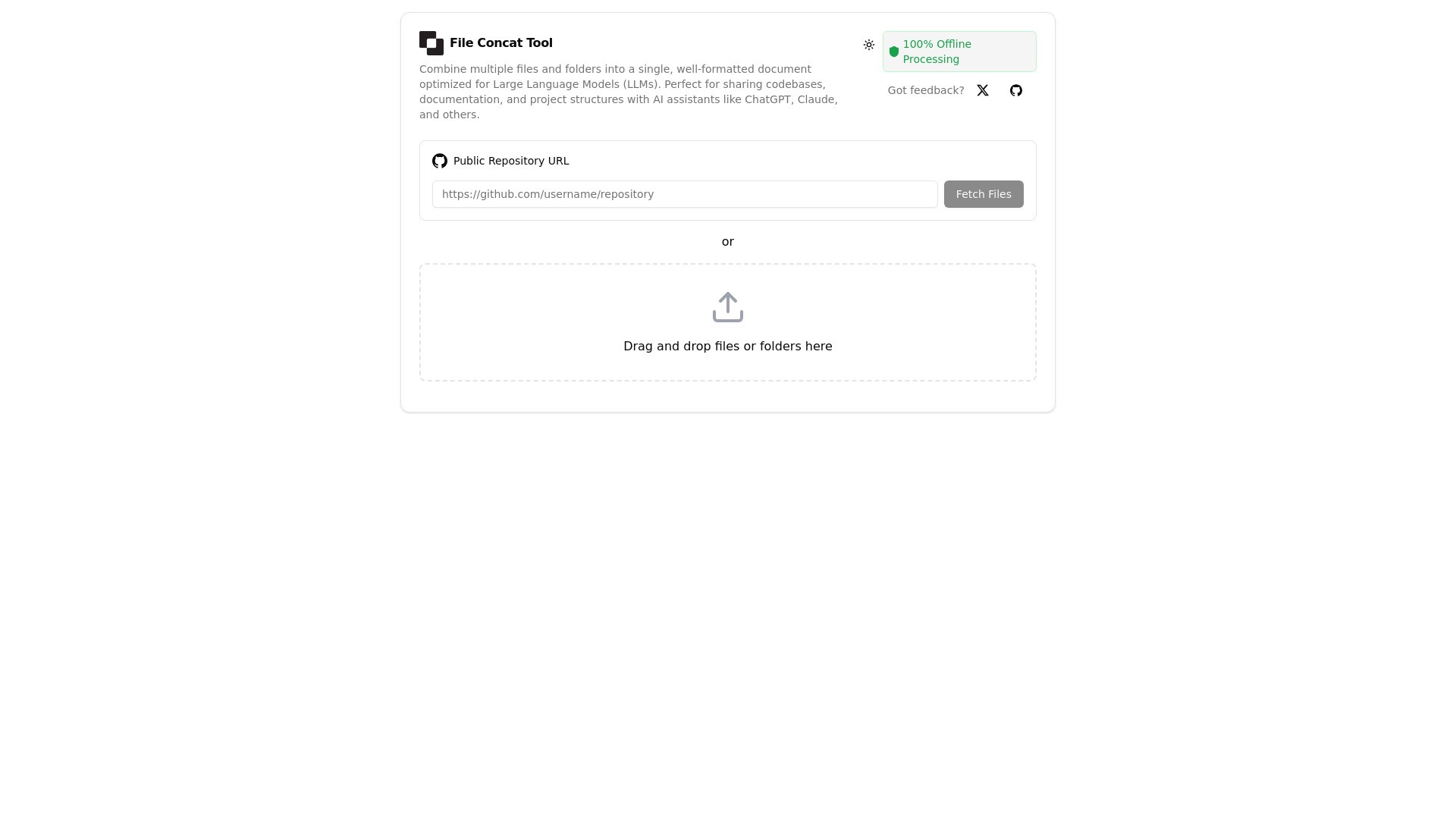 File Concat Tool - Prepare Files for AI 截图