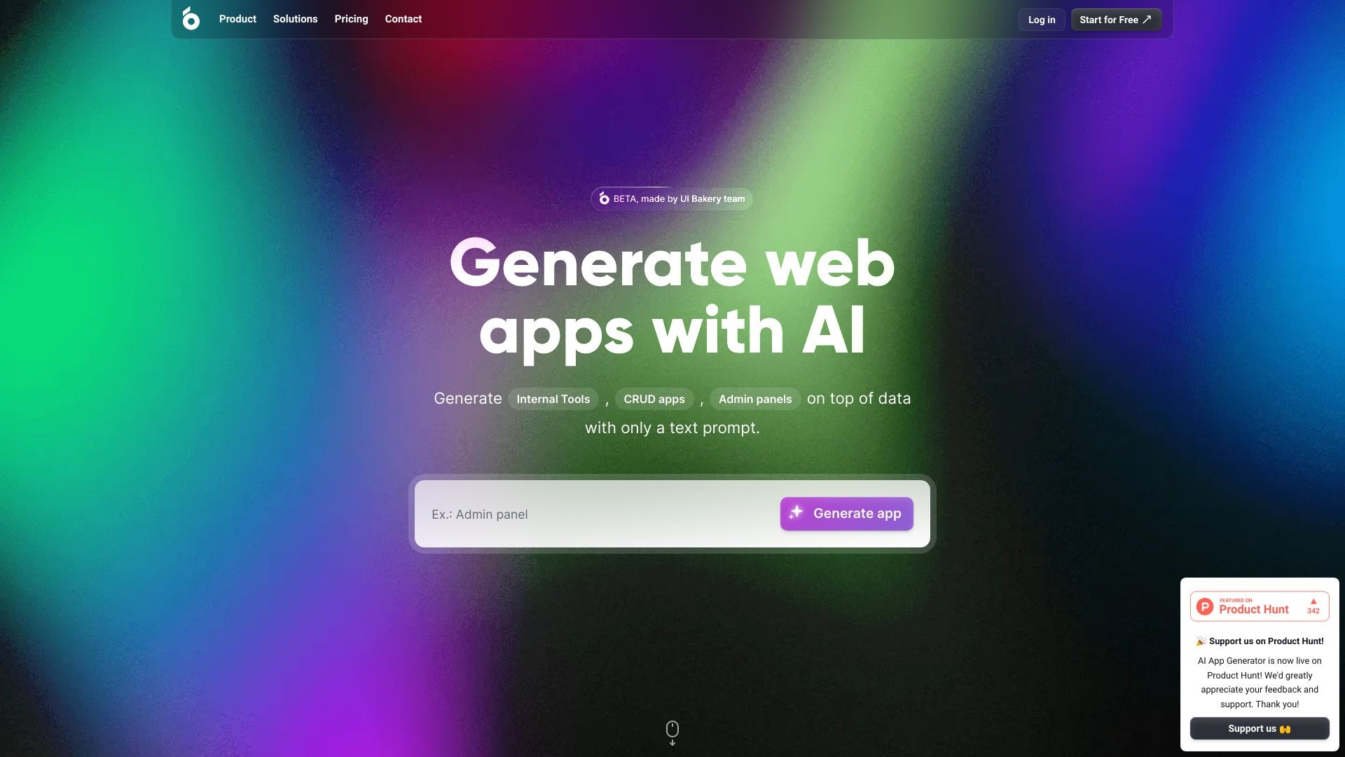 AI App Generator by UI Bakery 截图