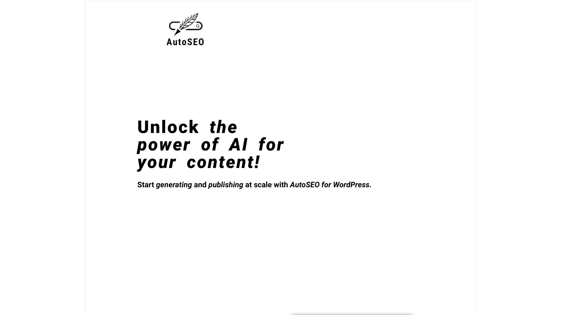 AutoSEO For WordPress 截图