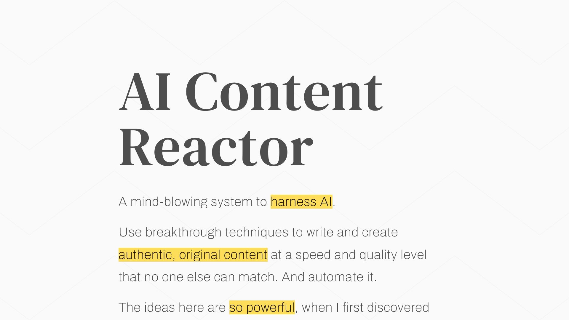 AI Content Reactor 截图