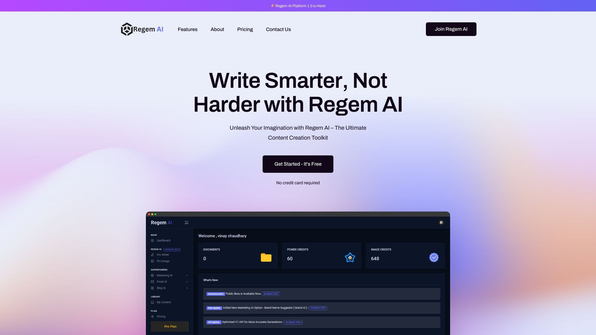 Regem AI Platform 截图