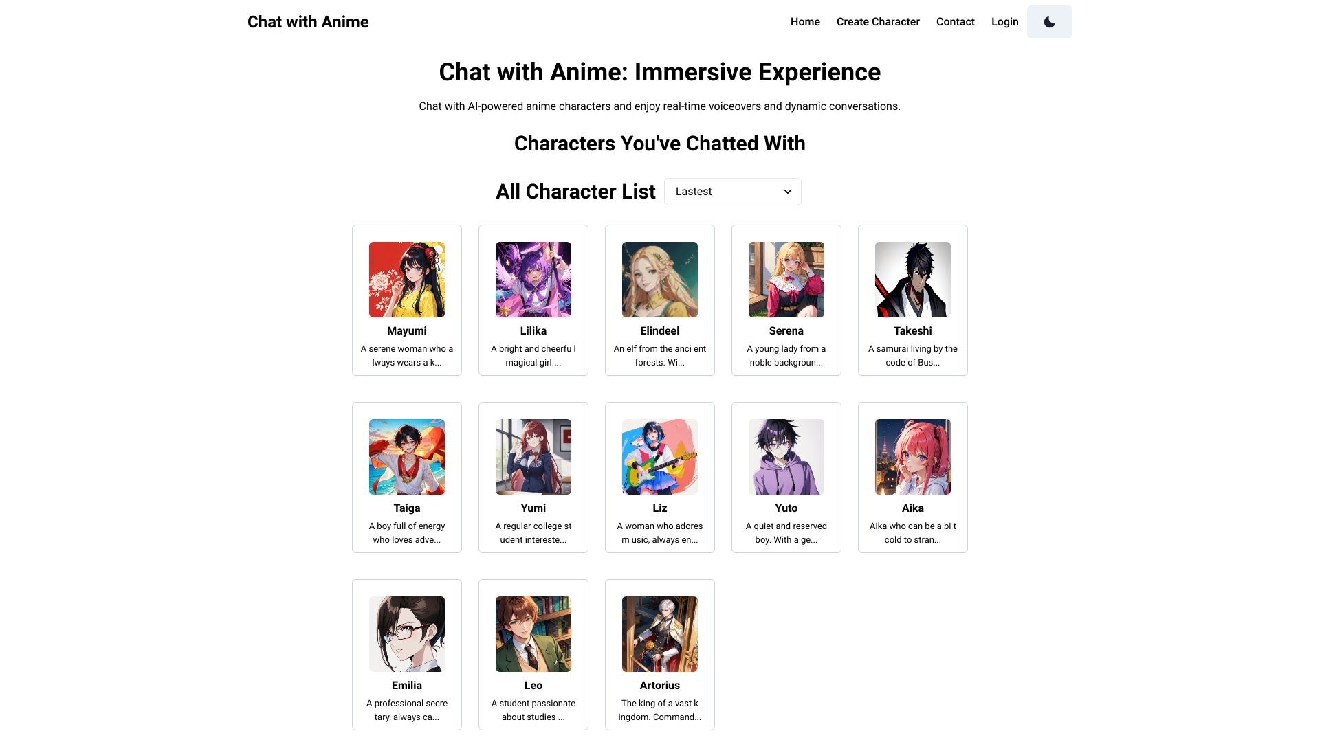 Chat With Anime 截图