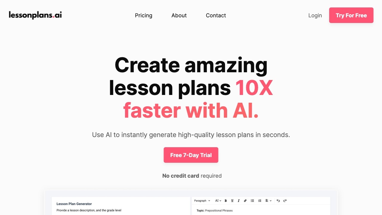 LessonPlans.ai 截图