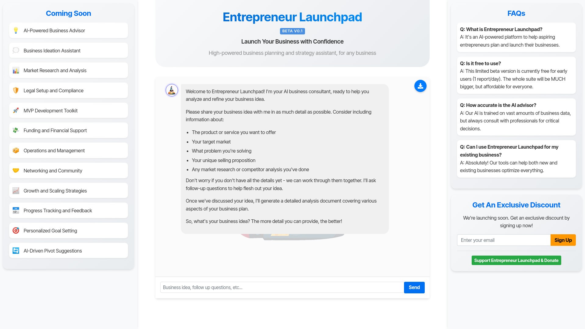 Entrepreneur Launchpad 截图
