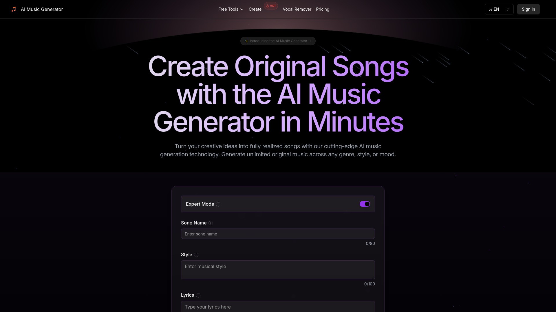 AI Music Generator 截图
