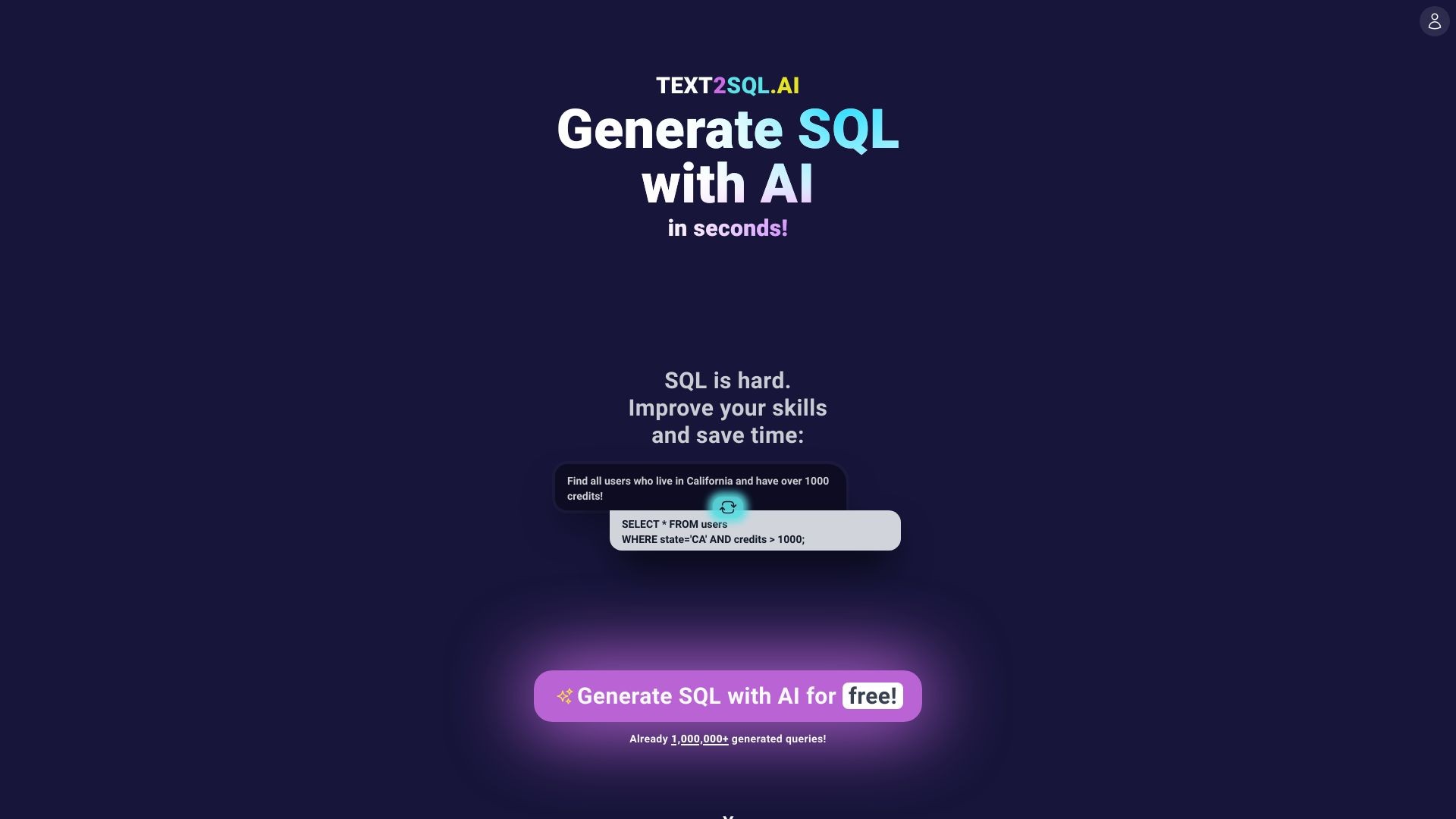 Text2SQL.AI 截图