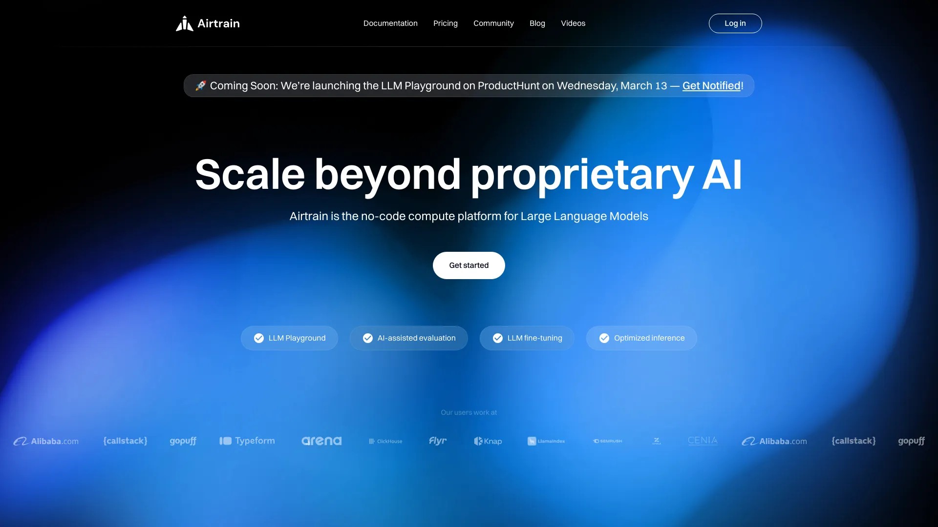 Airtrain.ai LLM Playground 截图