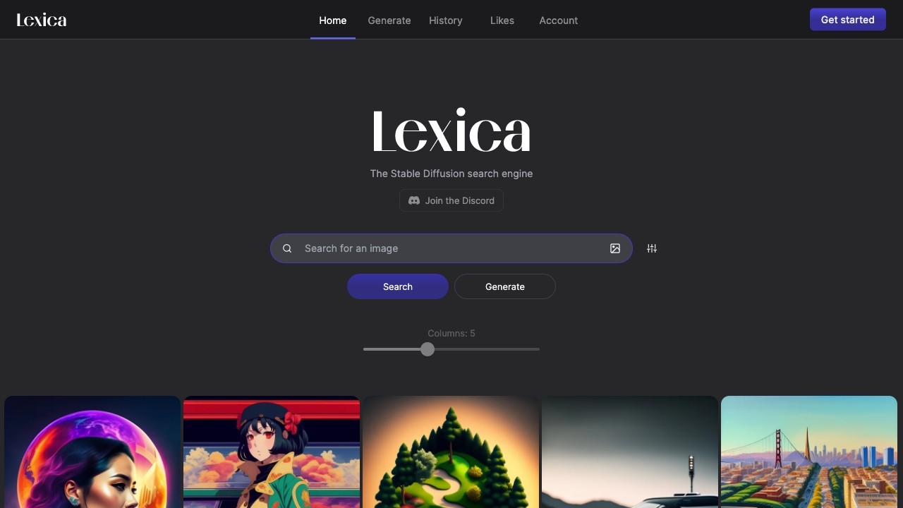 Lexica 截图