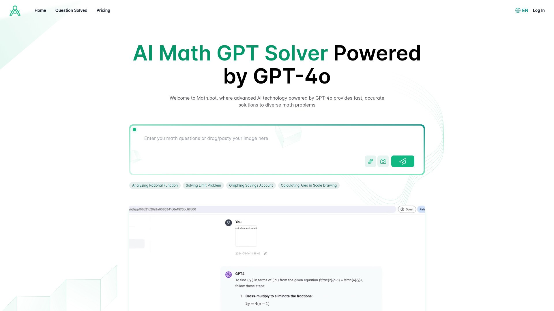 Math.bot: AI Math Solver by GPT-4o 截图