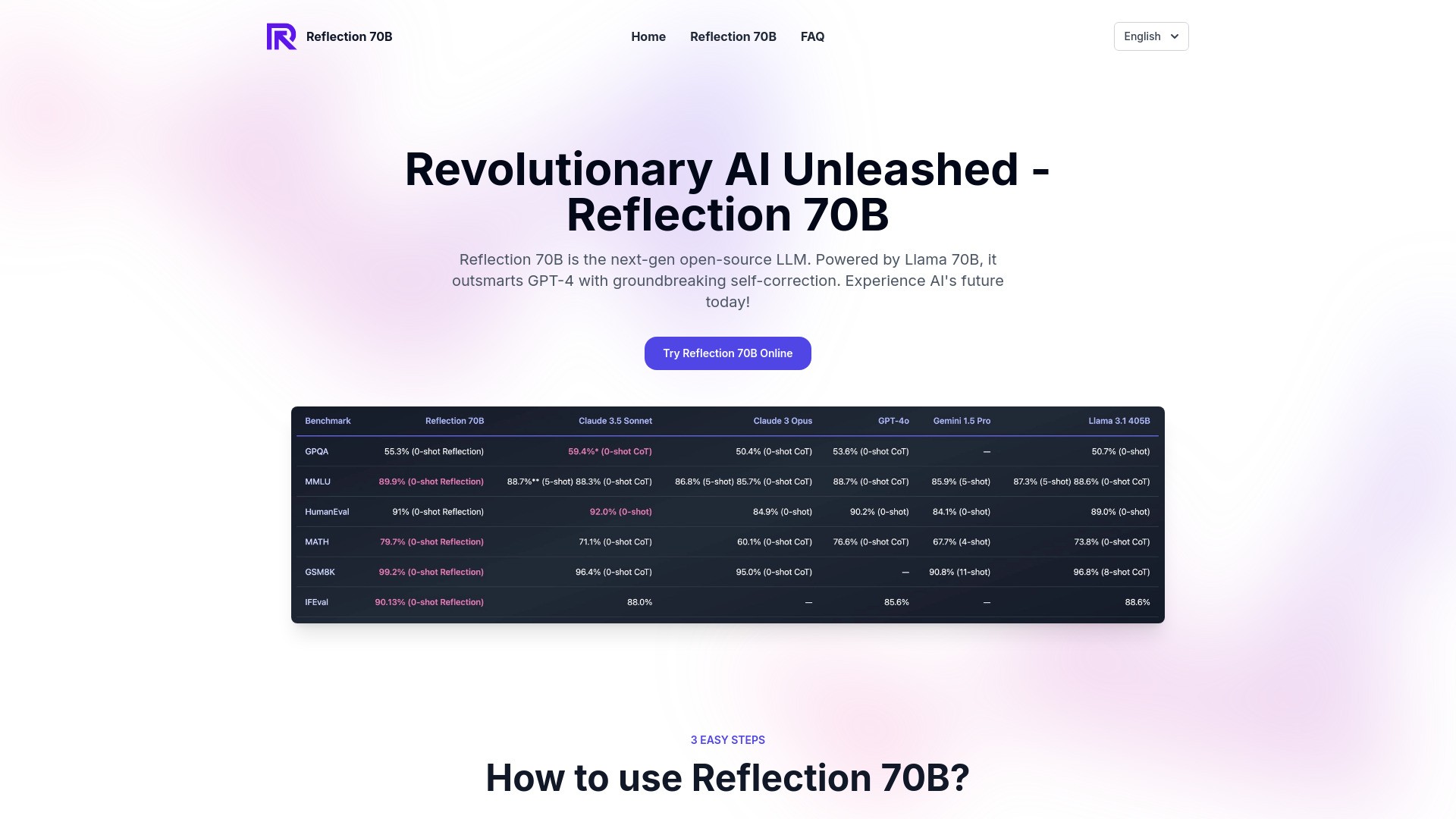 Reflection 70B 截图