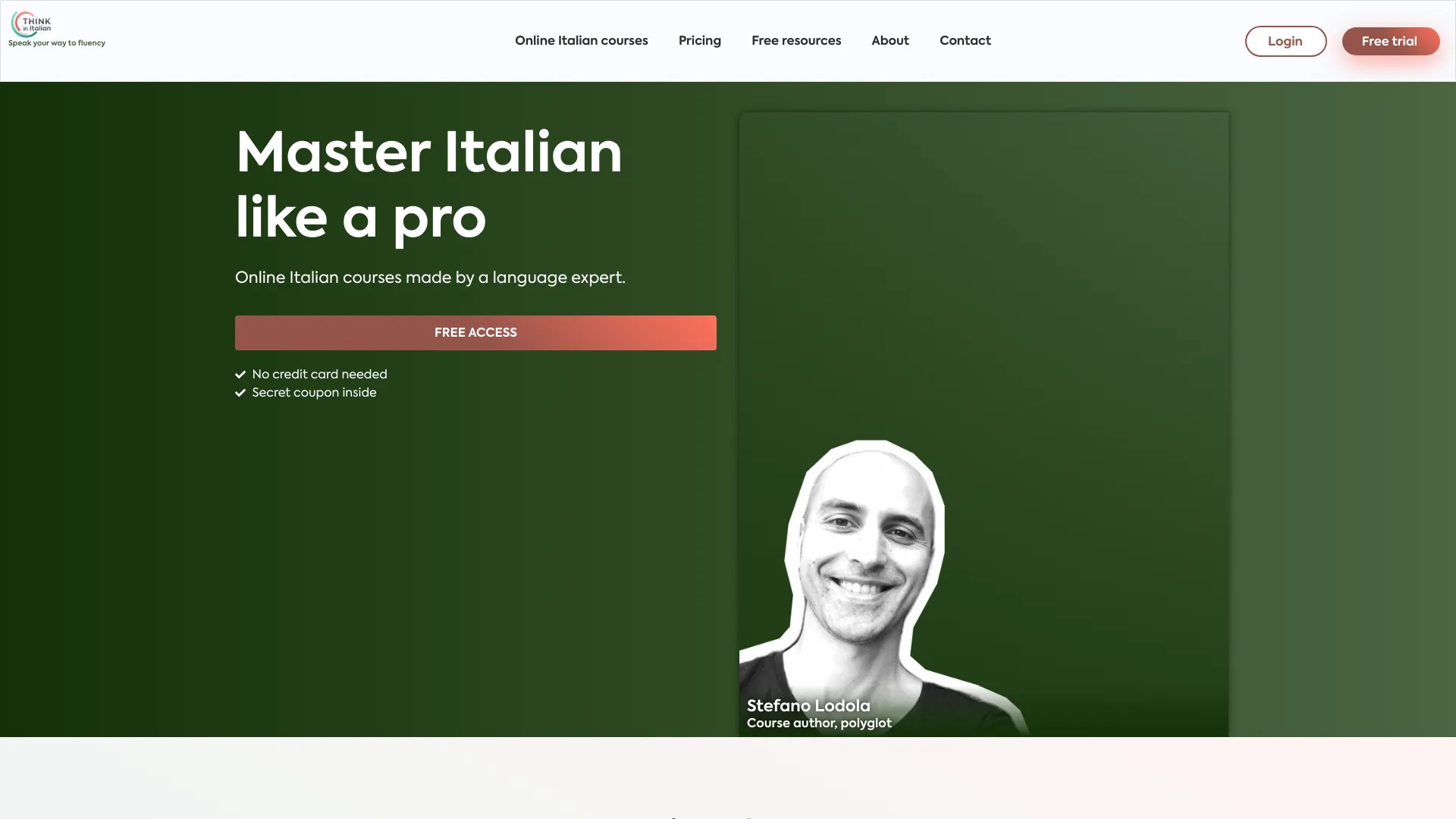 Think in Italian AI Tutor 截图